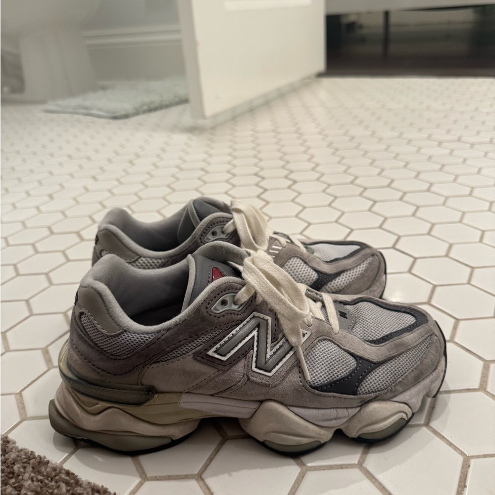New Balance Gray and White Athletic Shoes